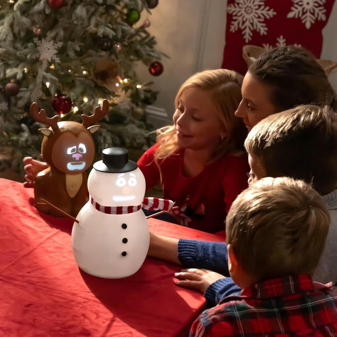 ⛄️ Muñeco de Nieve Animado que Habla y Parpadea con Proyector y Altavoz Integrado Plug’n Play 🎄