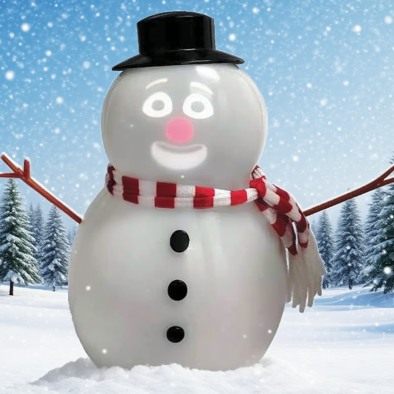 ⛄️ Muñeco de Nieve Animado que Habla y Parpadea con Proyector y Altavoz Integrado Plug’n Play 🎄